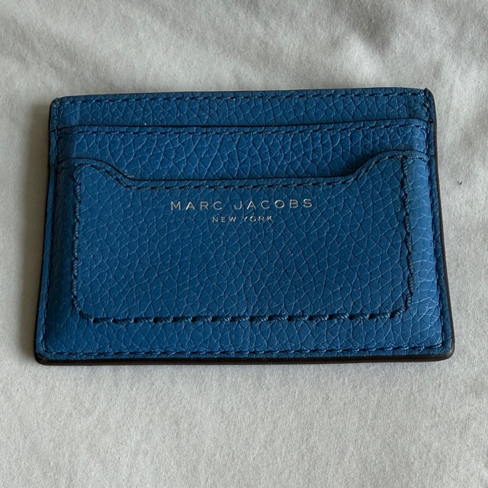 Marc Jacobs Teal Leather Card Holder